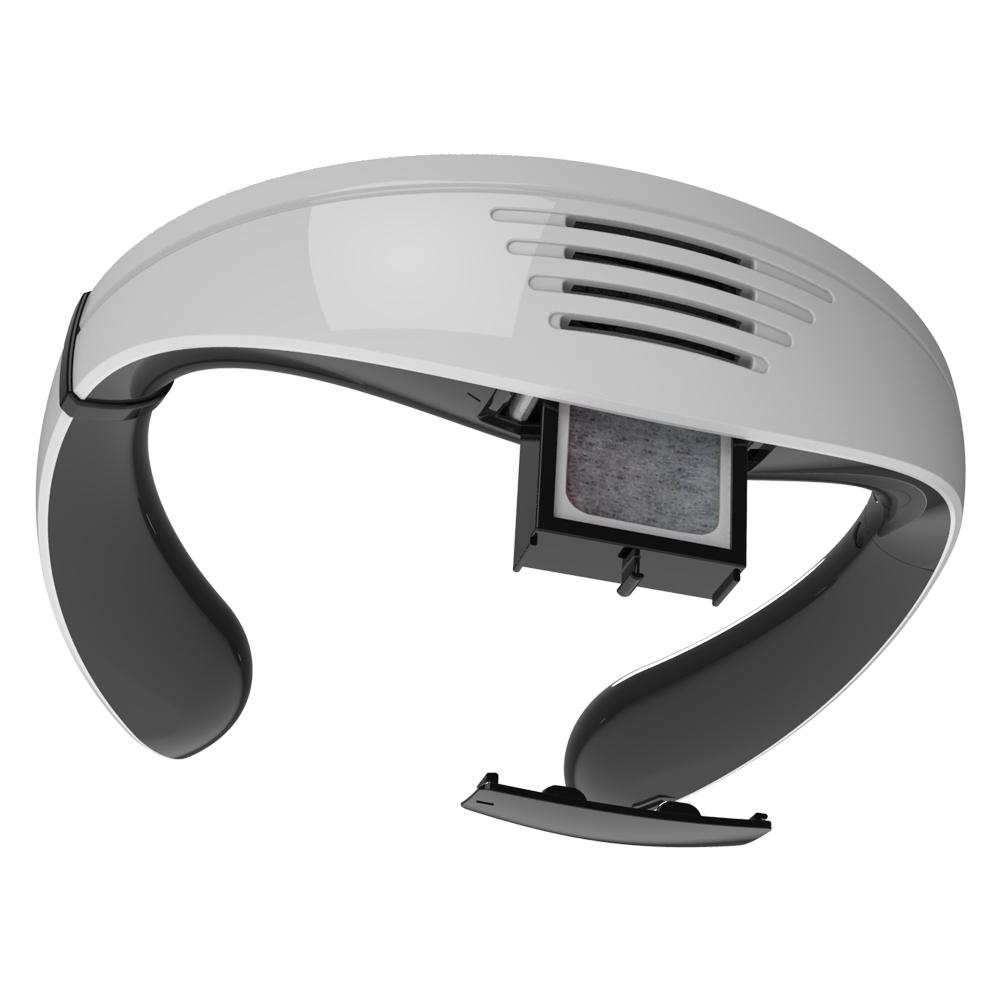 EOS Convenient Wearable Type Portable Air Purifier Hepa Filter White & White